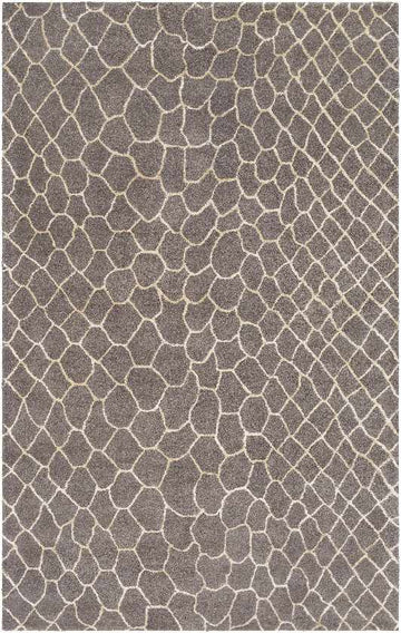 Dochespel Hide Leather and Fur Camel Area Rug